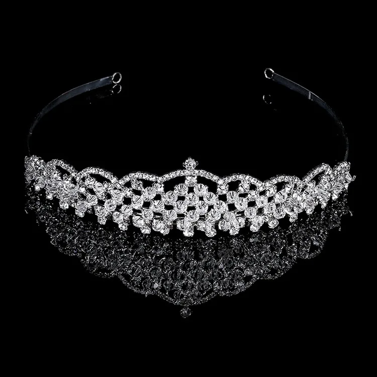 
Factory price wholesale baroque crown rhinestone women wedding crown bridal hair accessories 