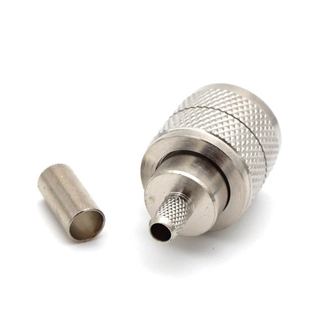 UHF male PL295 plug crimp for LMR195 cable rf connector