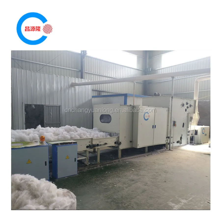 Thermal bonded wadding machine for glue or non-glue wadding making