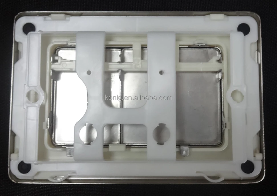 
Durable Toilet Push Front Plate for concealed cistern, dual button Brushed Stainless Steel 