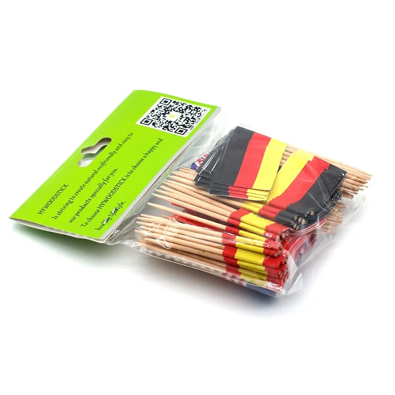 Modern best sell bulk food paper wold flags toothpicks