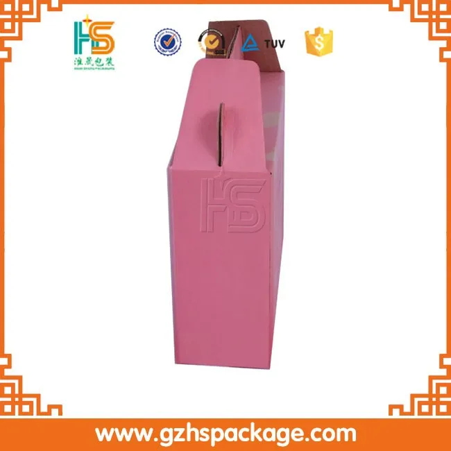 Горячая!!! 3-слойная E-флейта Выборочная Печать Окно Гейбл Коробки для Упаковки Бутылки