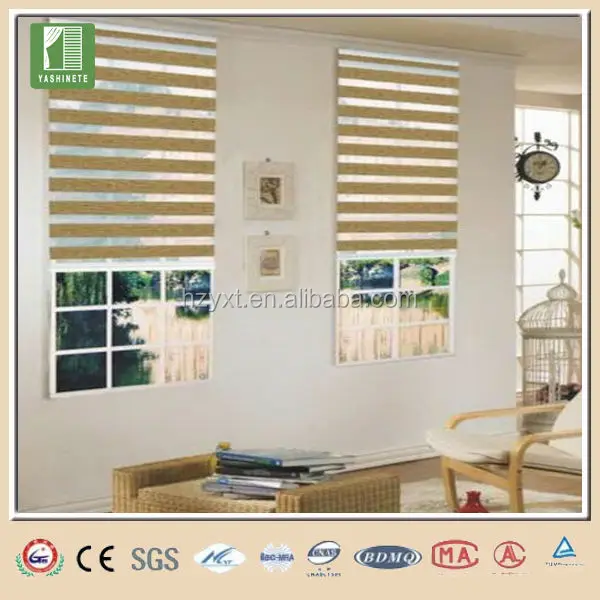 
Beautiful Zebra Roller Blinds Fabric For Windows, Bead Rope Horizontal Zebra Blinds 