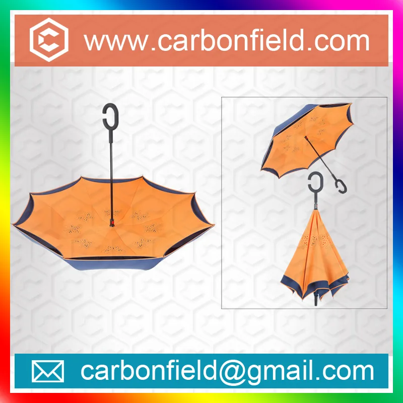 New inverted umbrella for car diver,umbrella frame parts fiberglass