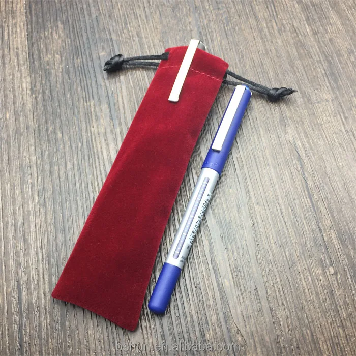 Wholesale Custom Felt Binder Garnet Velvet Smiggle Pencil Pen Pouch