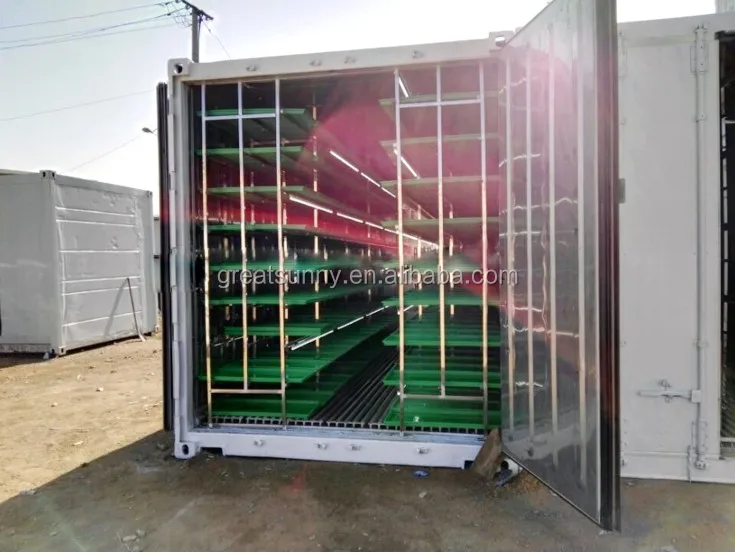 Detachable container type grass growing machine/green fodder making barley breeding room