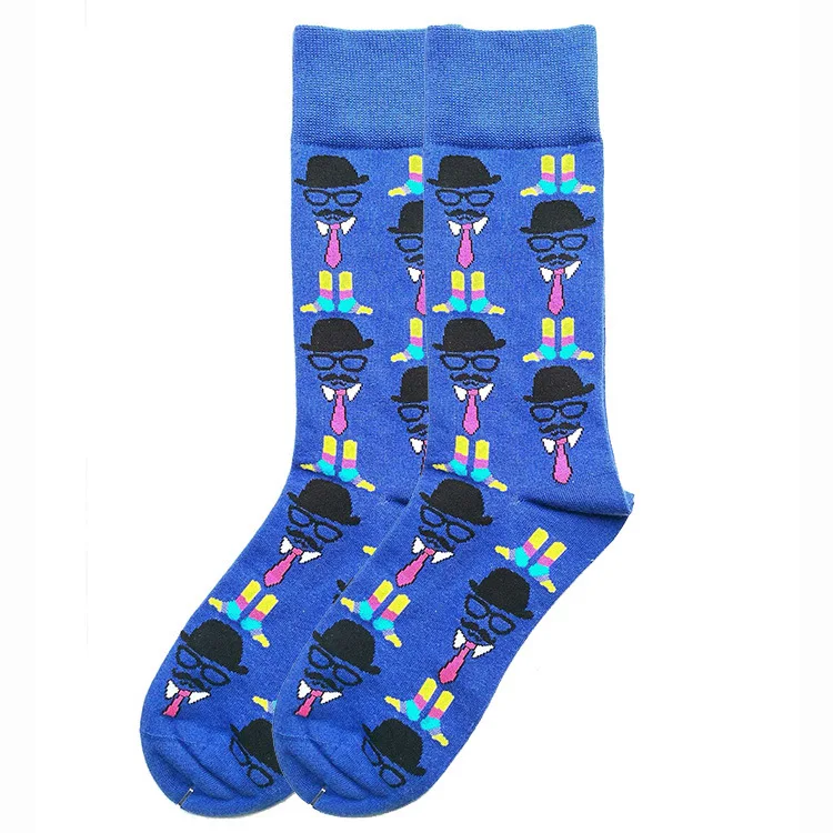 BONIPONY Original Quality Funny Men Dress Socks Custom Socks No Minimum Order Athletic School Sport Crew Socks