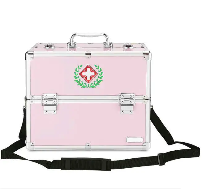 
High Quality Portable with 4 trays First Aid Medical Carrying Emergency Cabinet 