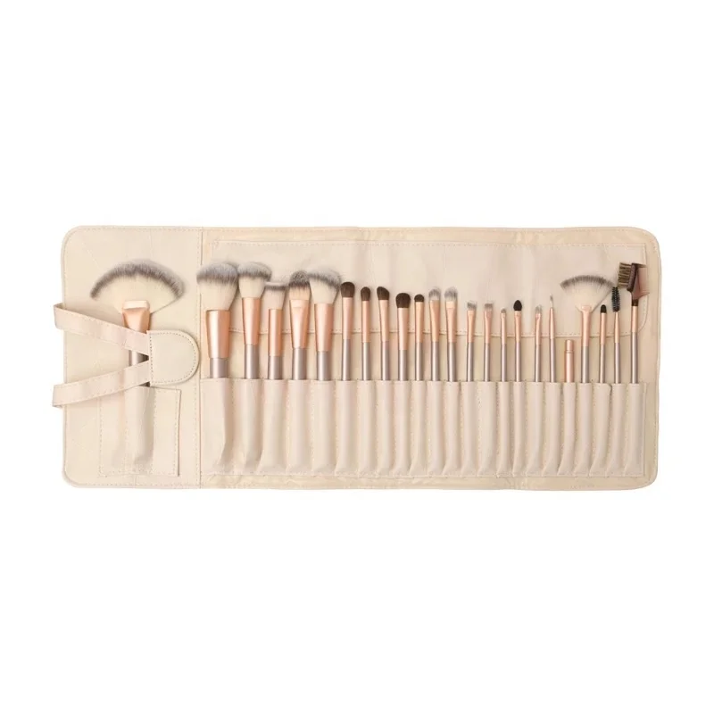 7/12 шт./15 шт./18 шт./24 шт. высококачественные инструменты для макияжа с логотипом на заказ цвета шампанского экологически чистый нейлоновый набор кистей для макияжа на заказ