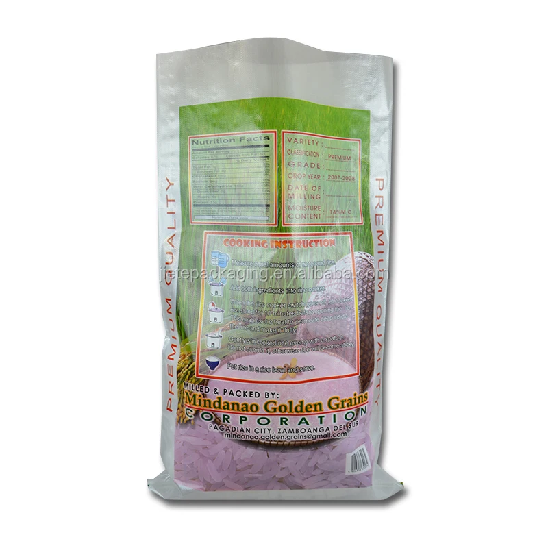 Supply high quality Factory price one time used pp rice bags, plastic sack, PP woven for 50kg 25kg