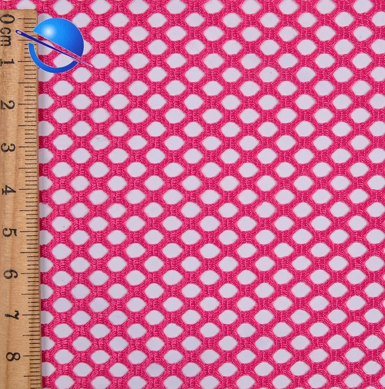 100% polyester big hole hexagonal tear-resistant mesh fabric for backpack beach chair