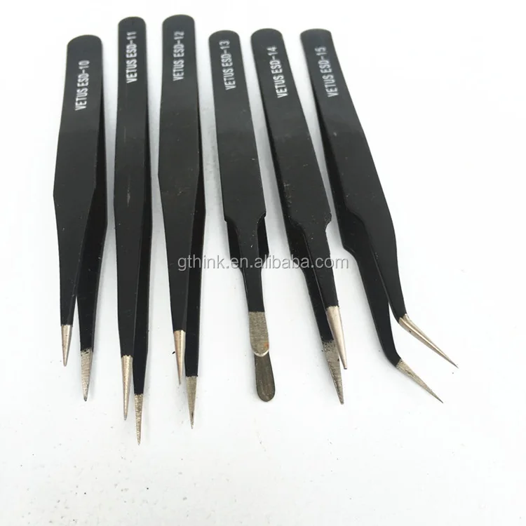 1.5MM VETUS Swiss Anti static ESD Tweezers set