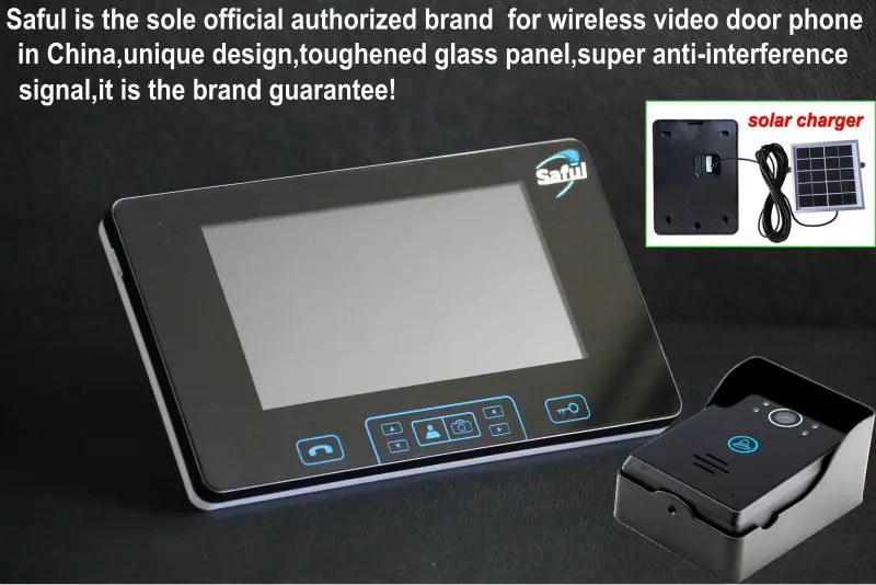 The newest touch key video intercom with solar charger IR night vision the home doorphone