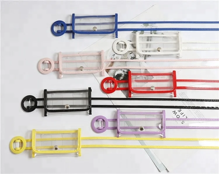2021 hot selling trendy plastic 2 tones women belts fancy pack waist  bag for ladies belt bag