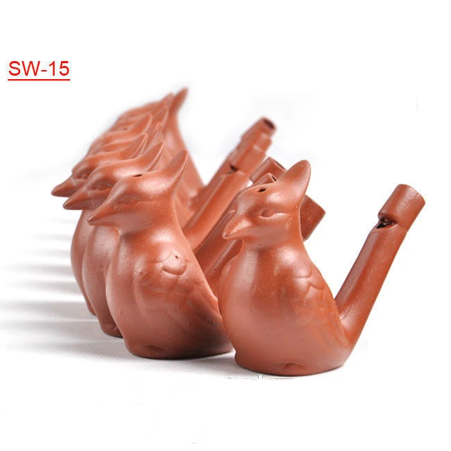 Hot sales plain color music water bird whistle Ceramic bird whistles for promotion