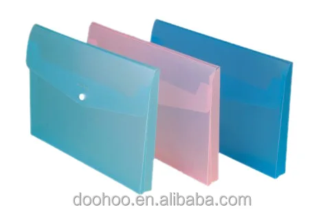 
Wholesale custom cute printing PP a4 plastic document envelope file folder with string closure 
