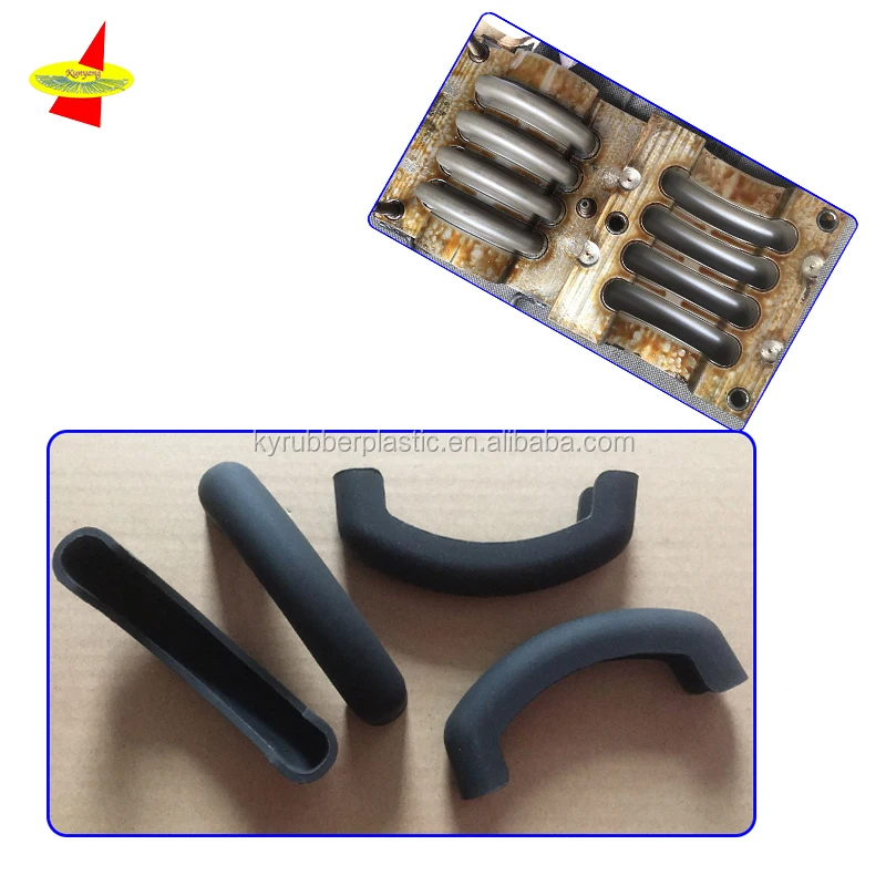 Custom Compression Molded Various Silicone Rubber Handle Cover With Matt Or Shiny Surface