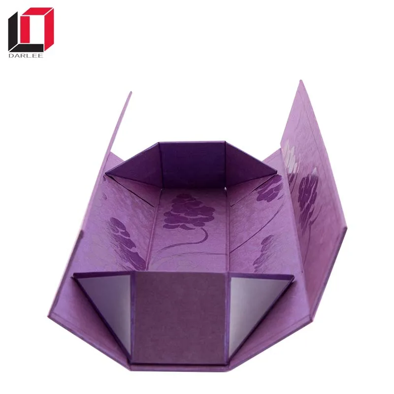 
Rectangle magnetic closure foldable paper packaging ice wine gift box 