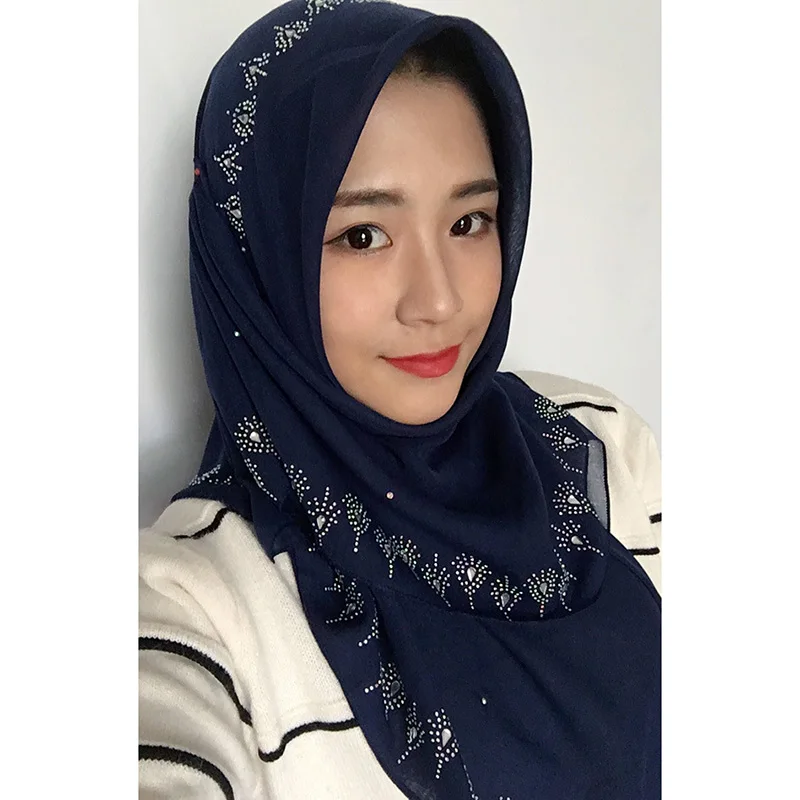 Voile square size popular cute hijabs muslim hijab girls hijab