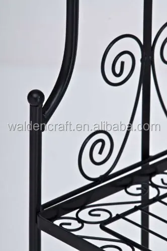 Outdoor indoor metal 5 tier plant stands iron shelf