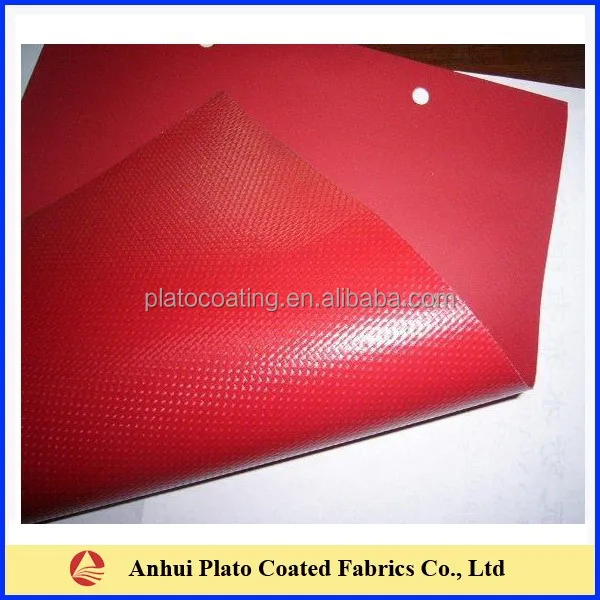 Real knife coated woven 18oz pvc polyester tarpaulin fabric at a very competitive price