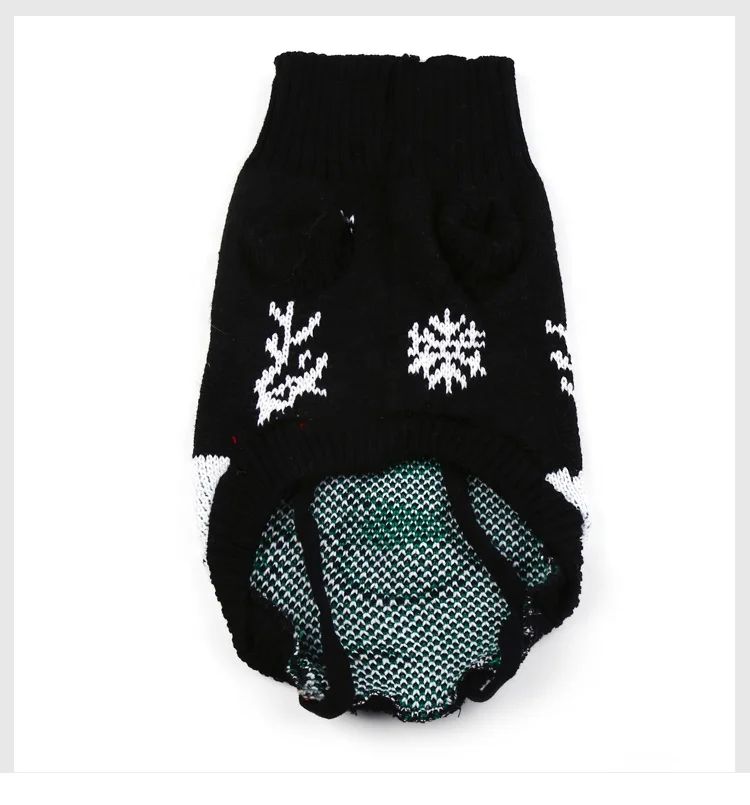 hree-color wool two-leg  hooded knit pet clothes acrylic knitting colorful dog coat