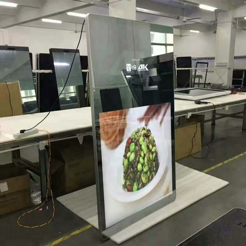LCD factory made 55inch LCD network smart advertising machine  magic mirror display