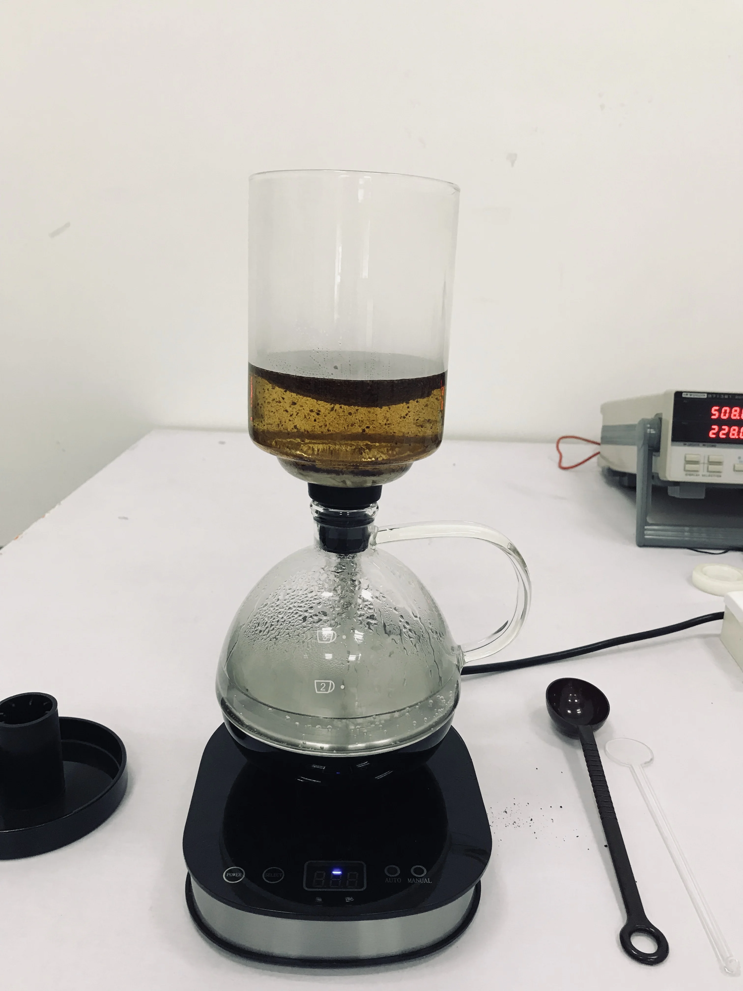 Home Kitchen Wooden  3cups Electric siphon espresso coffee maker coffee machine