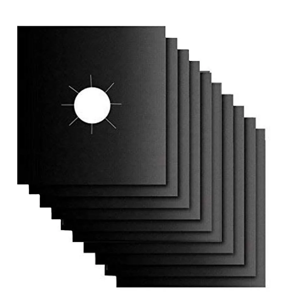 DJ Promotion  0.2mm 10.6 X 10.6 gas Stove Burner Covers Liners for Stovetop