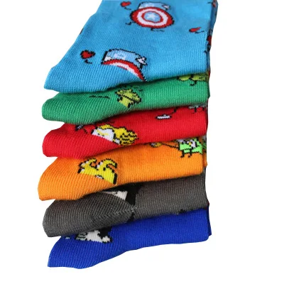 Мужские короткие носки YL высшего качества хлопковые с супергероями из аниме новинка Лидер продаж мужские новые Marvel оптовая