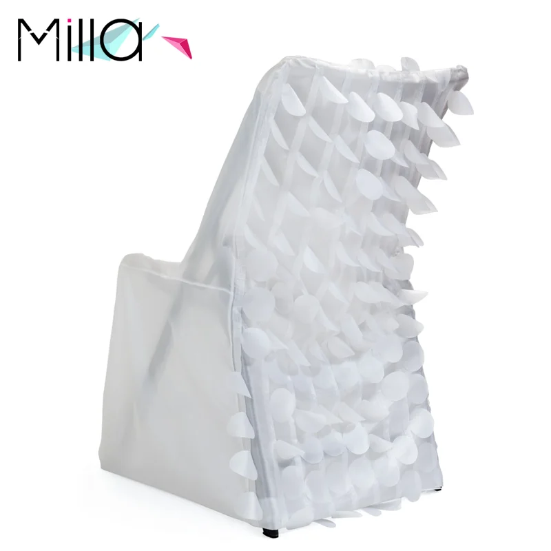 Taffeta Petals Gold Folding Chairs Covers