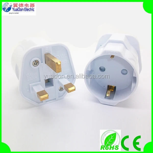 ЕС Вилка ВЕЛИКОБРИТАНИИ 3pin Адаптер Путешествия Power Plug Дорожный Преобразователь