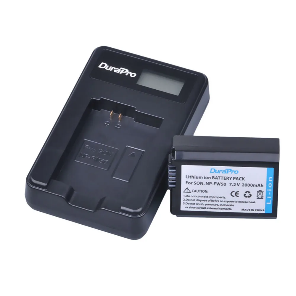  DuraPro NP FW50 NP-FW50 LCD USB зарядное устройство для объективов цифрофой камеры Sony Alpha a5000 A7 NEX-3 NEX-5 NEX-6 NEX-7