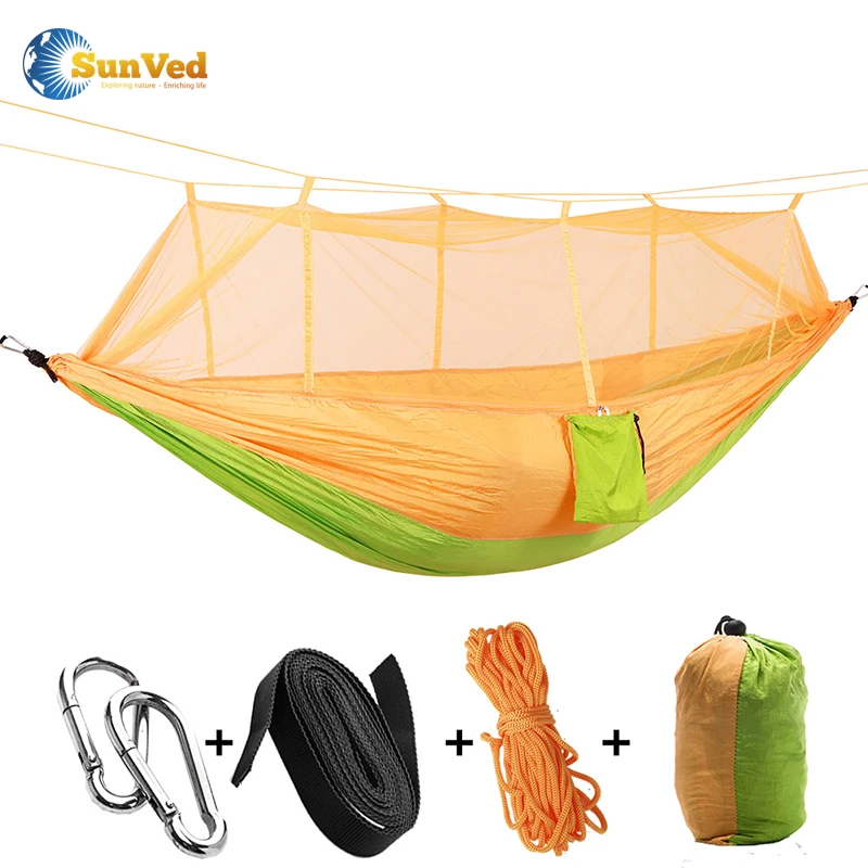 New Double Camping Indoor Travel Hammock With Mosquito Net