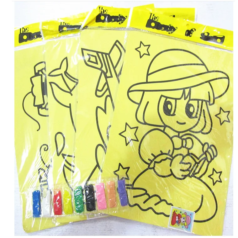 Free Sample Sand Coloring Sticker Sheet for Kids Christmas Craft