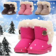 2014 winter children snow boots single explosion models thick warm cotton-padded suede buckle boys girls boots manufacturers