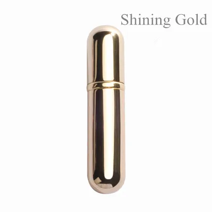 Mini 5ml 8ml 10ml 12ml Bullet shaped refillable aluminum perfume glass spray bottle with atomizer for travel