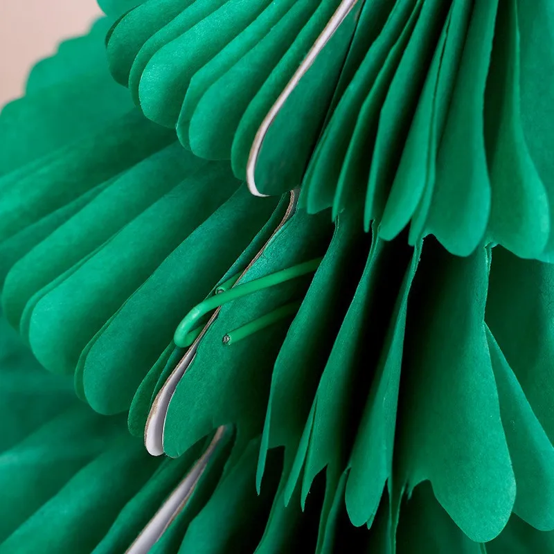GiveU Hanging Honeycomb Tissue Paper Christmas Tree