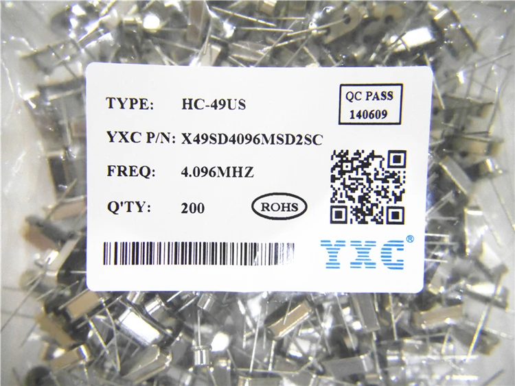 4.096 МГЦ 20PF 49 S 2pin DIP кварцевый 4.096 МГЦ Кварцевый генератор, электронные компоненты для частоты