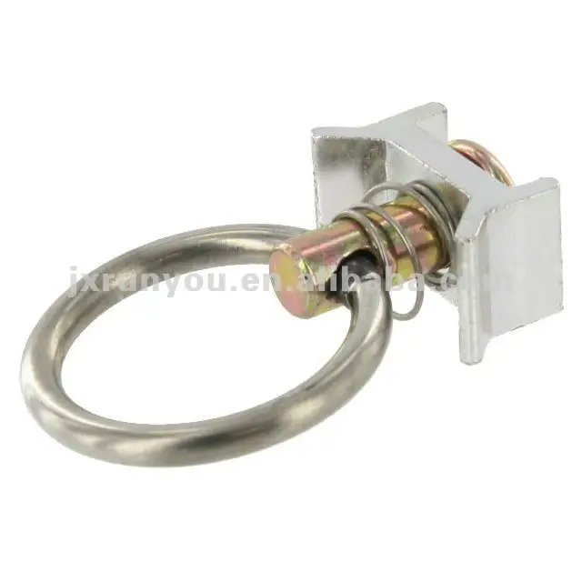 L Track Accessories Single Stud Fitting with Stainless Steel Round Ring for Air Cargo Tie Down Heavy Duty Ring