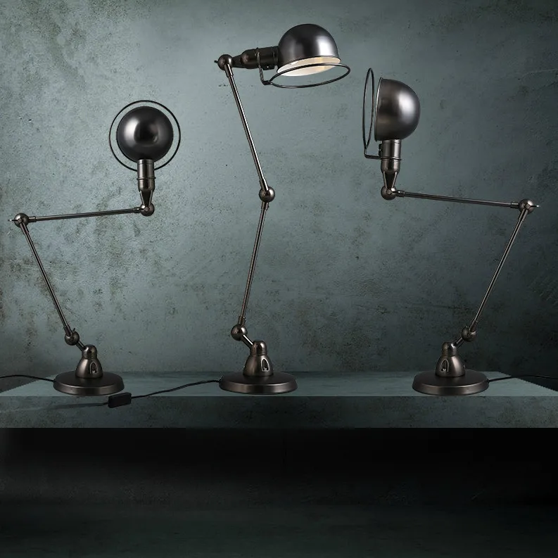 Industrial Style Design Desk Lamp Modern Individuality Metal Reading Table Lamp For Bedroom Decoration