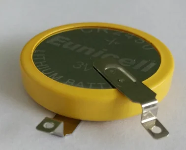 Cr2032 3v Lithium Soldering Battery CR2032 Button Battery With Tabs Pins