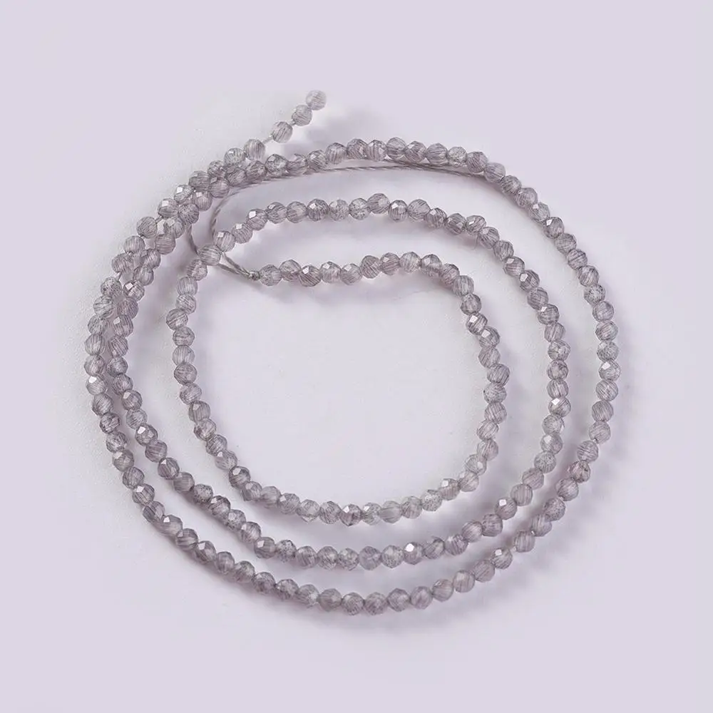 PandaHall 2mm Mini Faceted Round Mixed Color Glass Beads