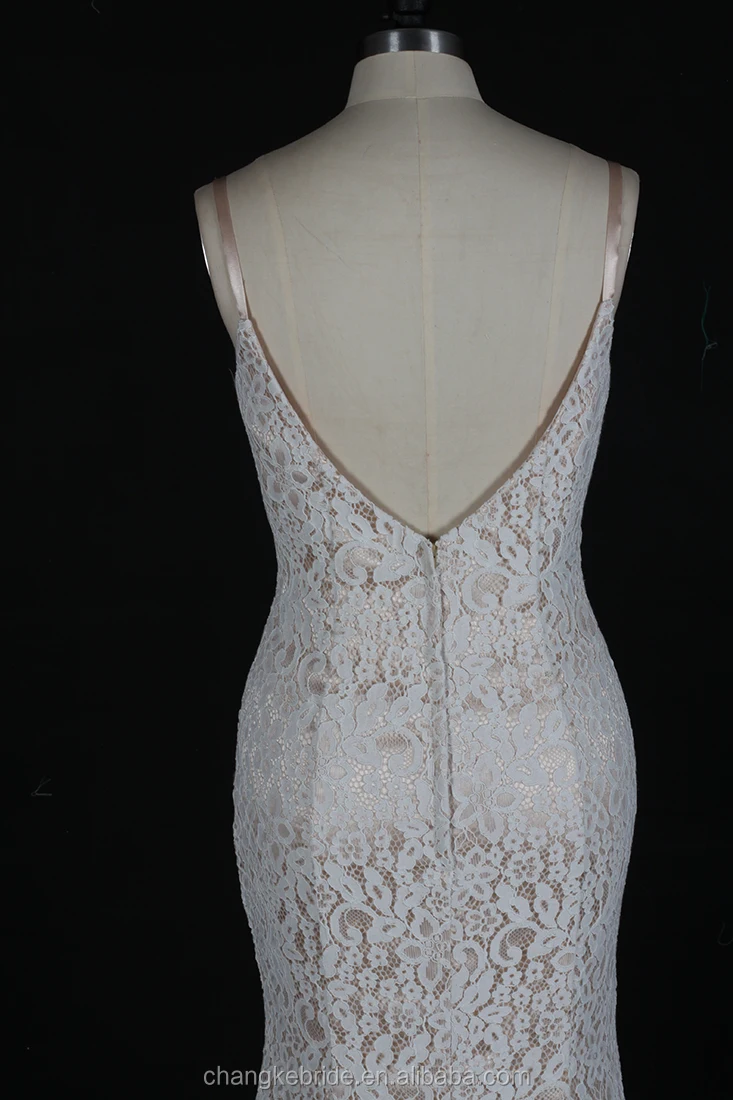 
Mermaid Wedding Dress Real Photo Sleeveless With Lace Appliqued And V-Back Zipper Style Long Dress Plus Size 