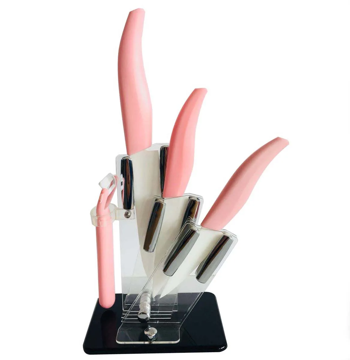 
3 PCS Promotional Gift Ceramic Cheese Bread Cooking kitchen Knife Set 