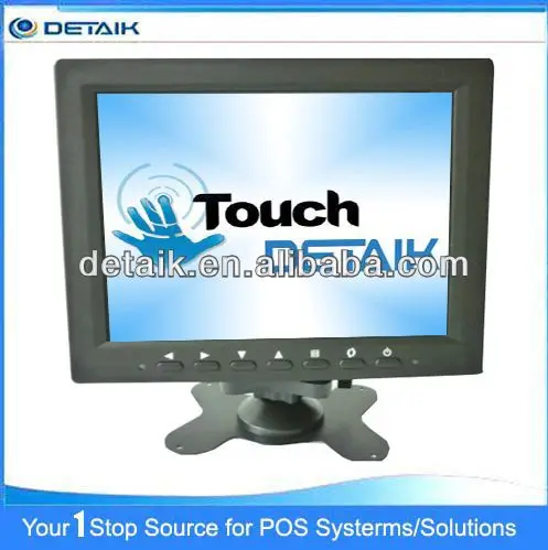 Dtk-0808r 8 дюймовый резистивный сенсорный экран монитор с vga входом