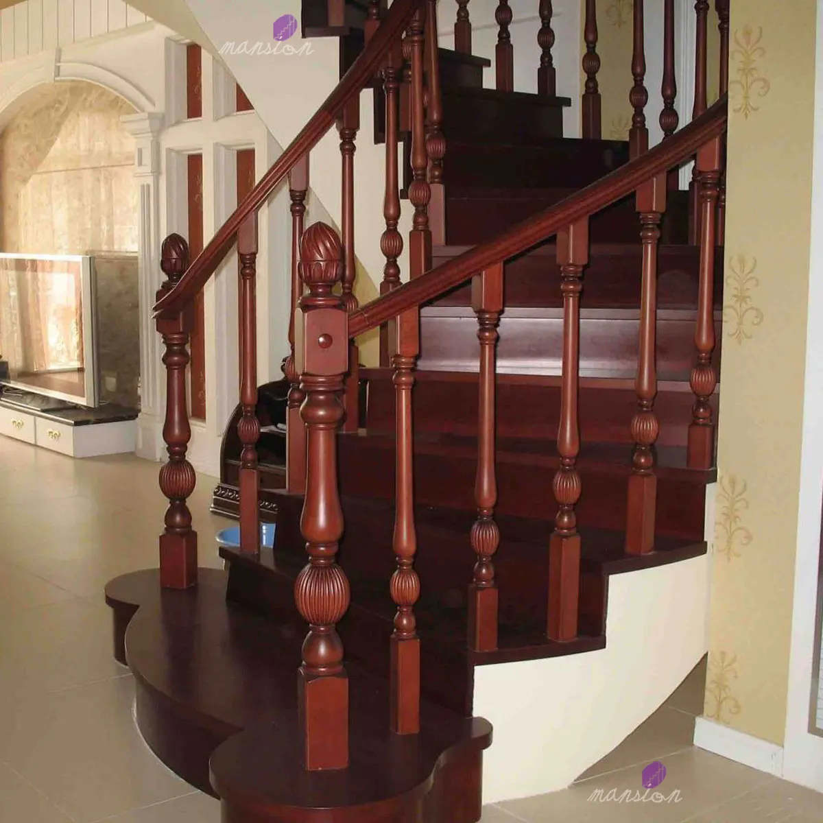 
Ornamental Carved Solid Wood Balustrade For sale 
