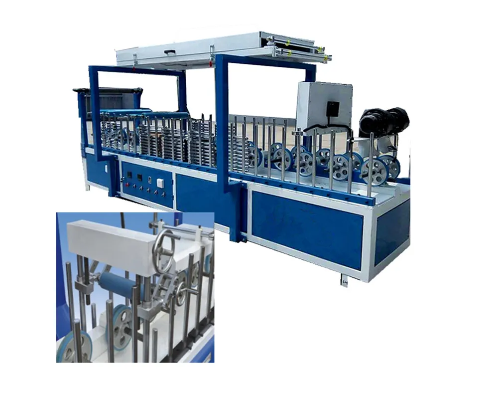 
PVC multifunction cold glue profile wrapping machine in funiture 