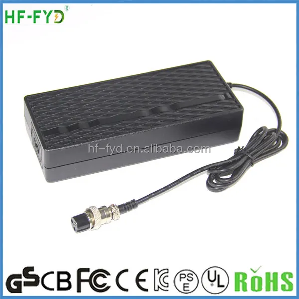 Certificated desktop DC 58.8V 1.5A 2A twisting car dedicated battery chargers with GS CE FCC KC SAA CB ROHS PSE C-TICK etc