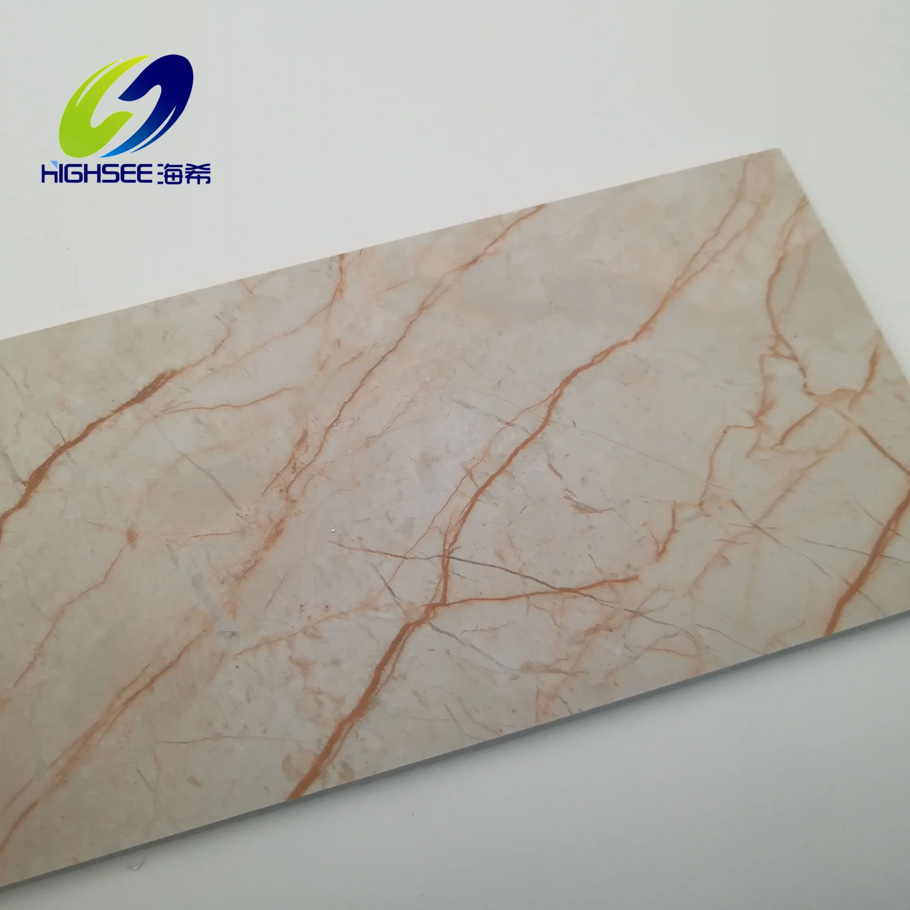 Glossy Solid UV sheets thickness 1.5-5mm decorative plastic wall board PVC marble sheet